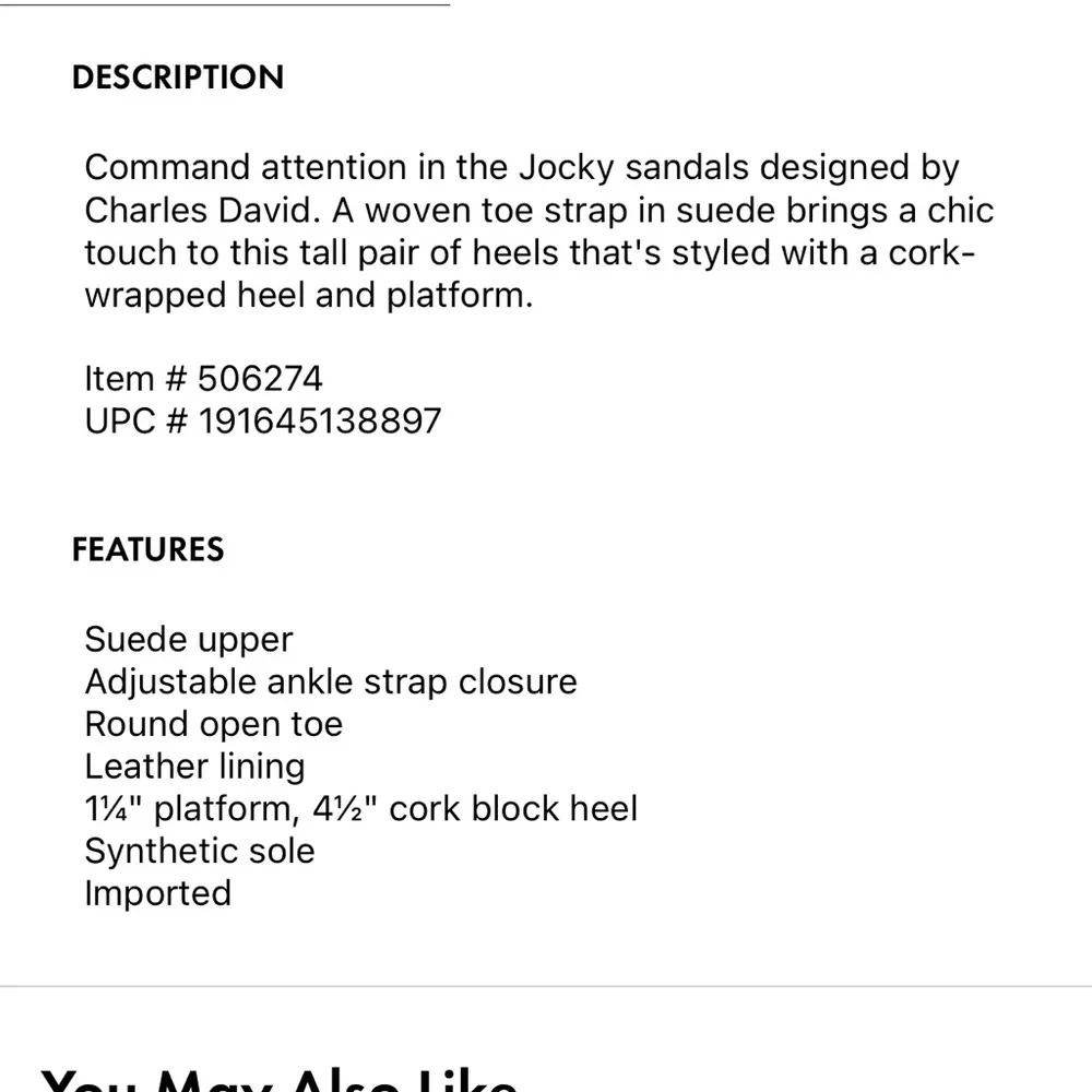 Charles David Jocky Platform Sandal